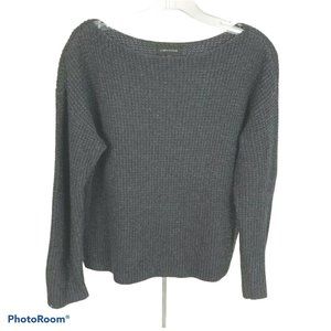 Lord & Taylor Women's Sweater Gray Long Sleeve Pullover‎ Textured Scoop Neck S